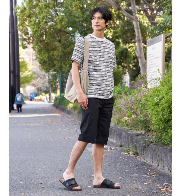 ikka「【お得だ値】冷感コットンドロストボーダーTシャツ」|Tシャツ・カットソー|