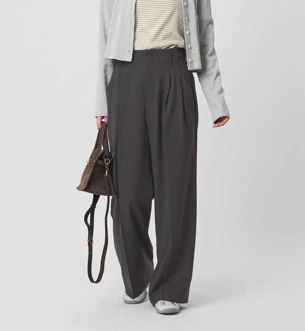 BEAUTY&YOUTH UNITED ARROWS「ポリエステルブレンド ２タック タブワイドパンツ」|その他|