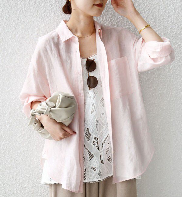 SHIPS for women「【実力派ベーシック】〈手洗い可能〉IMPERIAL LINEN 混 オーバー サイズ シャツ」|シャツ・ブラウス|