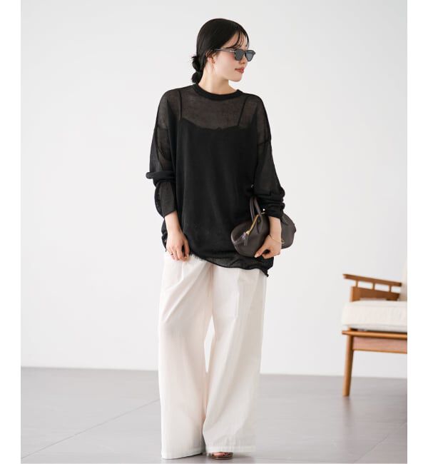 Plage「《追加》Linen/ny long プルオーバー 2」|ニット・セーター|