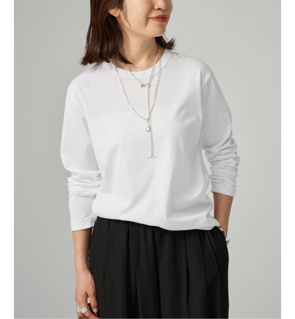 VERMEIL par iena「ディオラマ クルーネックロングスリーブ Tシャツ」|Tシャツ・カットソー|ホワイト
