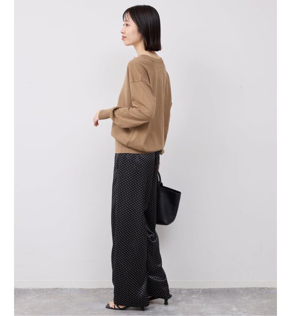 SLOBE IENA「《シリーズあり》コットンキュプラクルーネックカーディガン」|カーディガン|