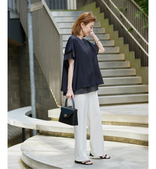 VERMEIL par iena「Spun satin レイヤードブラウス」|シャツ・ブラウス|