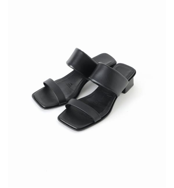 VERMEIL par iena「THERA`S セラス 2Strap ヒールサンダル H;4cm 26057」|サンダル|ブラック