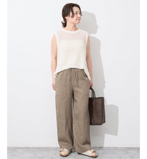 SLOBE IENA「《3サイズ展開/追加》フィブリルストライプリラックスパンツ」|その他|