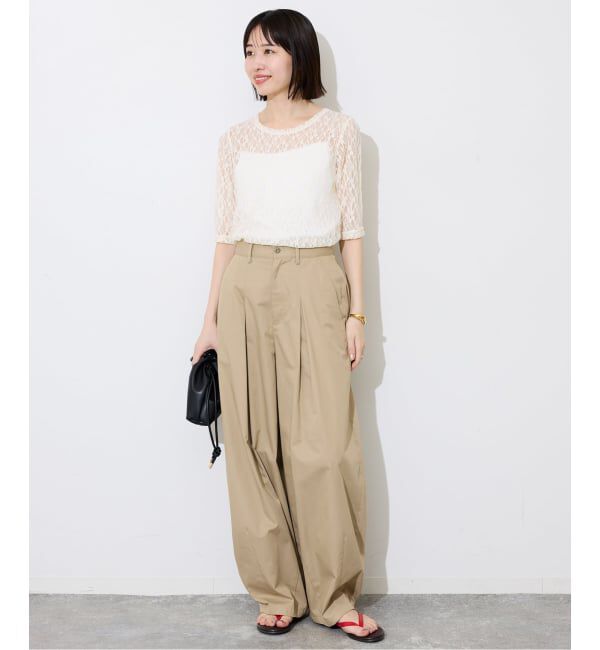 SLOBE IENA「ストレッチレースカットソー」|Tシャツ・カットソー|