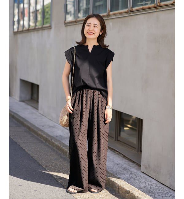 VERMEIL par iena「《手洗い可》ドットワイドパンツ」|その他|