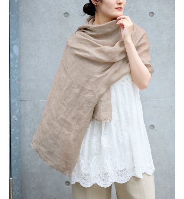 IENA「NIMNIMDUAI/ニムニムデュアイ PLAIN GAUZE STOLE ストール」|ストール|
