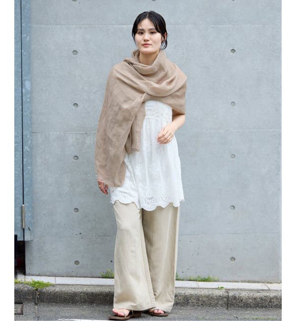 IENA「NIMNIMDUAI/ニムニムデュアイ PLAIN GAUZE STOLE ストール」|ストール|