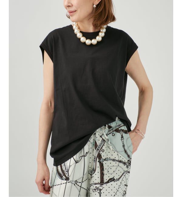 VERMEIL par iena「ディオラマ クルーネック フレンチ Tシャツ」|Tシャツ・カットソー|ブラック