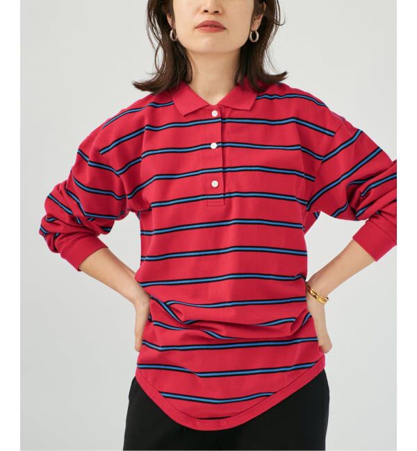 VERMEIL par iena「TanC TOKYO タンクトウキョウ Pique ボーダーポロロンパース TC26A-008」|Tシャツ・カットソー|レッド