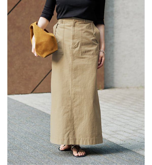 VERMEIL par iena「upper hights アッパーハイツ THE SANDY 144A34302」|スカート|ベージュ A