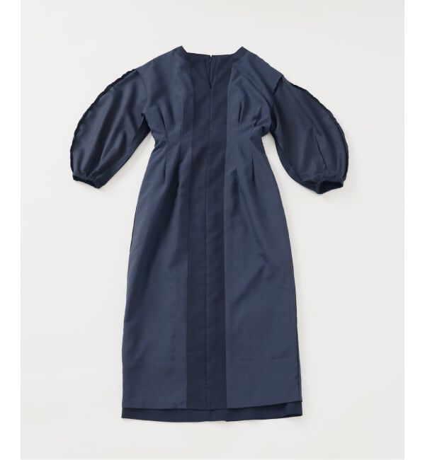 VERMEIL par iena「《一部WEB限定予約》FLAXASA jewel ox ウエストシェイプワンピース」|ワンピース|