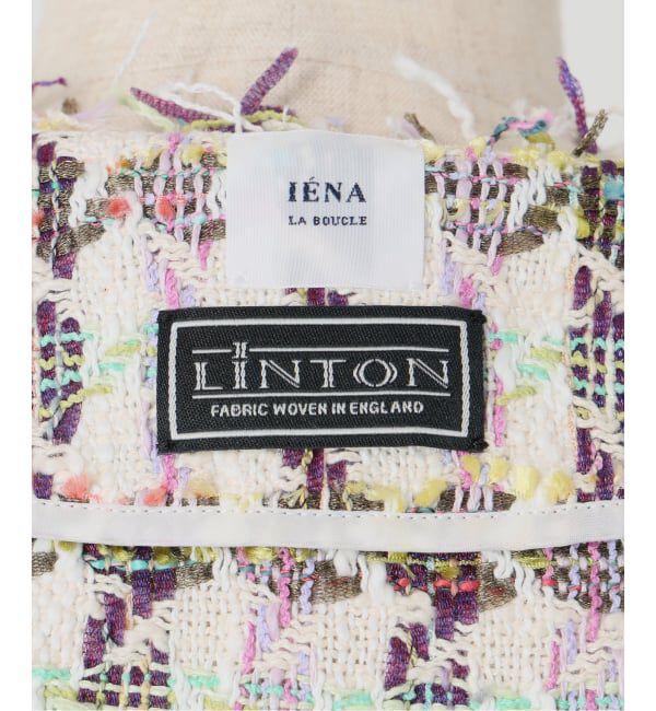 IENA LA BOUCLE「IENA LA BOUCLE LINTONカラーツィードボレロジャケット」|ノーカラージャケット|