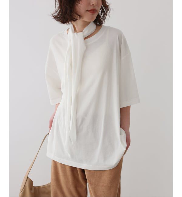SLOBE IENA「Plus by ONIT/オニット SLOBE別注 スカーフ付Tシャツ」|Tシャツ・カットソー|