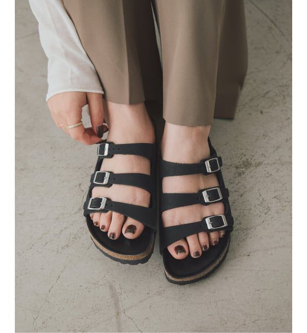 SLOBE IENA「BIRKENSTOCK/ビルケンシュトック SLOBE別注 Florida FR LENB Black 1032569」|サンダル|