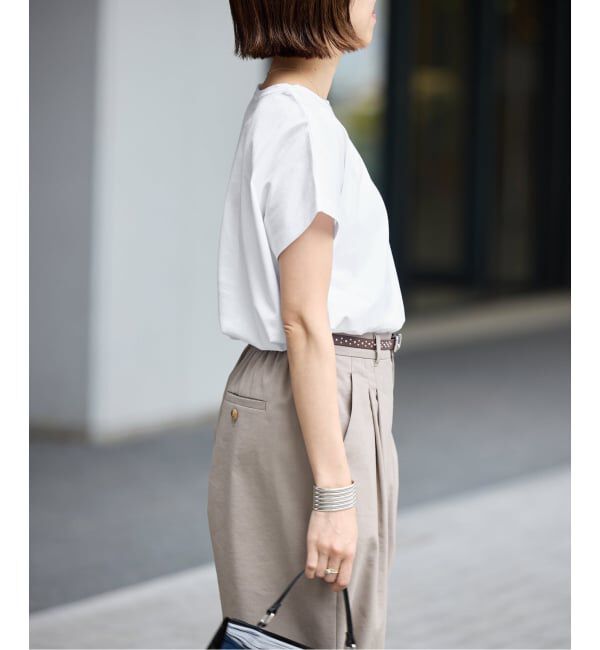 IENA「ATON/エイトン SUVIN 60/2 CAP SLEEVE Tシャツ」|Tシャツ・カットソー|