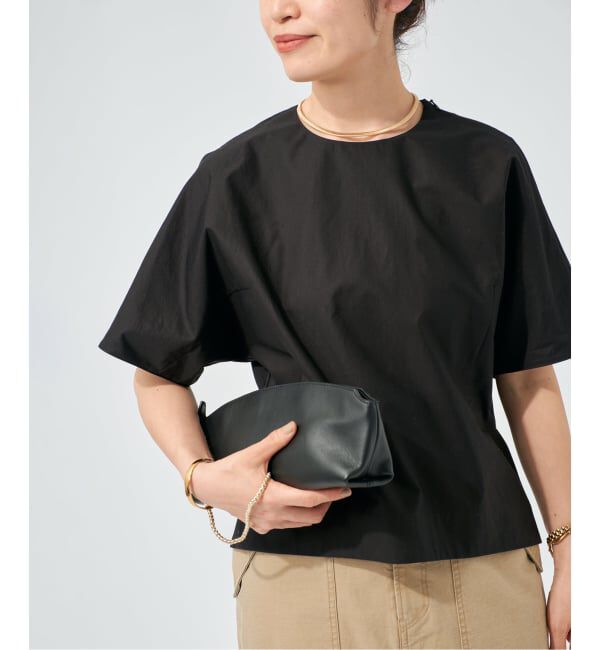 VERMEIL par iena「《予約》cotton back satin T-ブラウス」|シャツ・ブラウス|