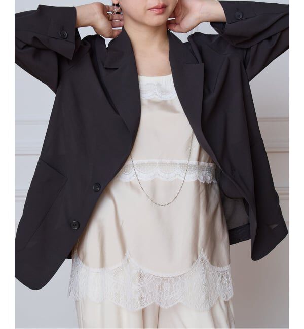 IENA LA BOUCLE「IENA LA BOUCLE シアードレーピージャケット」|テーラードジャケット|