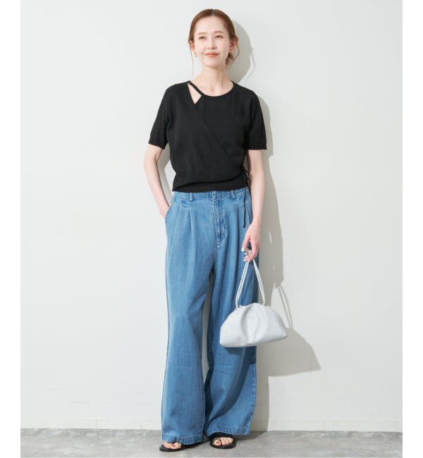 SLOBE IENA「《追加予約》FLEK/フレック ショルダーカットアウトニット」|ニット・セーター|