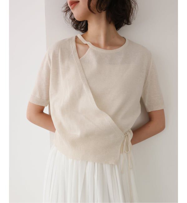 SLOBE IENA「《追加予約》FLEK/フレック ショルダーカットアウトニット」|ニット・セーター|