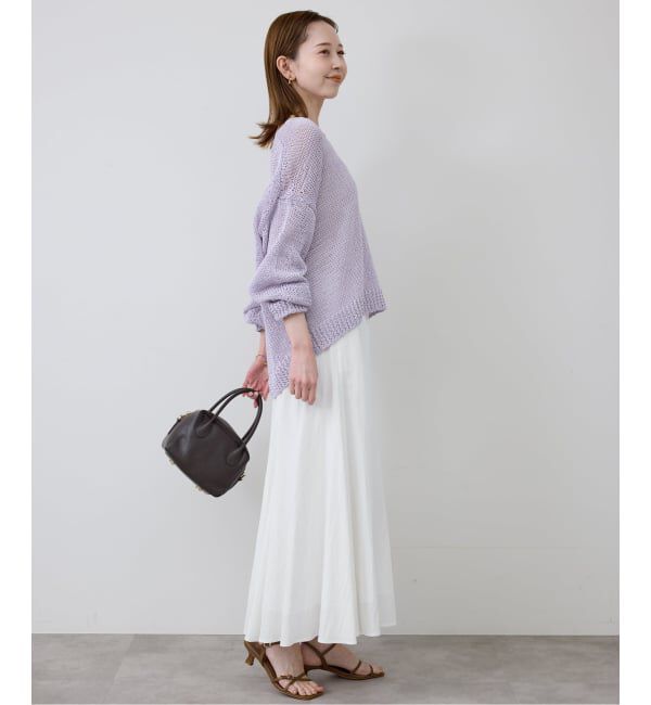 SLOBE IENA「《WEB限定/追加2予約》ナイロンワッシャー切り替えギャザースカート」|スカート|