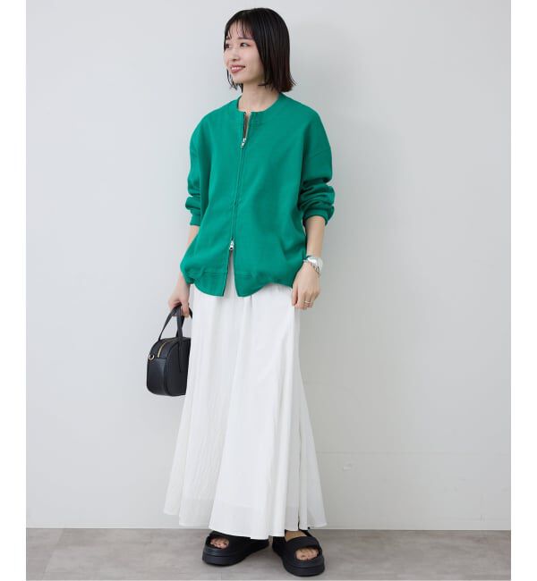 SLOBE IENA「《WEB限定/追加2予約》ナイロンワッシャー切り替えギャザースカート」|スカート|