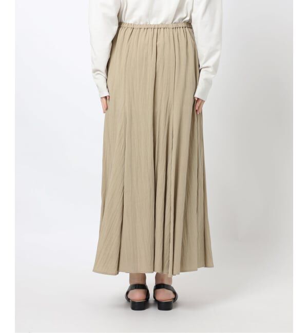 SLOBE IENA「《WEB限定/追加2予約》ナイロンワッシャー切り替えギャザースカート」|スカート|