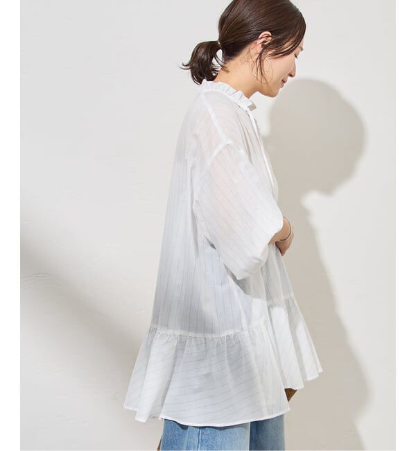 JOURNAL STANDARD「ピンストライプボイルAラインチュニックブラウス」|シャツ・ブラウス|
