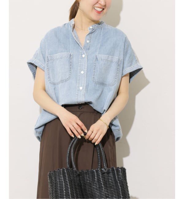 JOURNAL STANDARD relume「ライトデニムバンドカラーフレンチ」|シャツ・ブラウス|