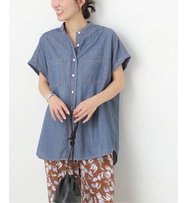 JOURNAL STANDARD relume「ライトデニムバンドカラーフレンチ」|シャツ・ブラウス|