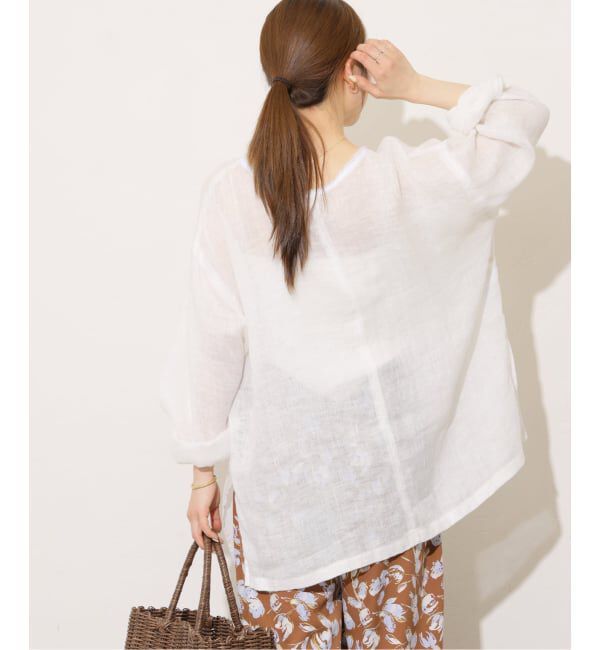 JOURNAL STANDARD relume「リネンガーゼロングスリーブビッグプルオーバー」|シャツ・ブラウス|