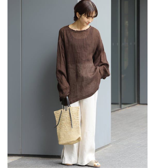 JOURNAL STANDARD relume「リネンガーゼロングスリーブビッグプルオーバー」|シャツ・ブラウス|