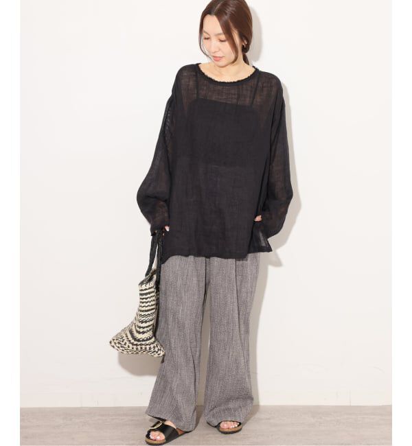 JOURNAL STANDARD relume「リネンガーゼロングスリーブビッグプルオーバー」|シャツ・ブラウス|