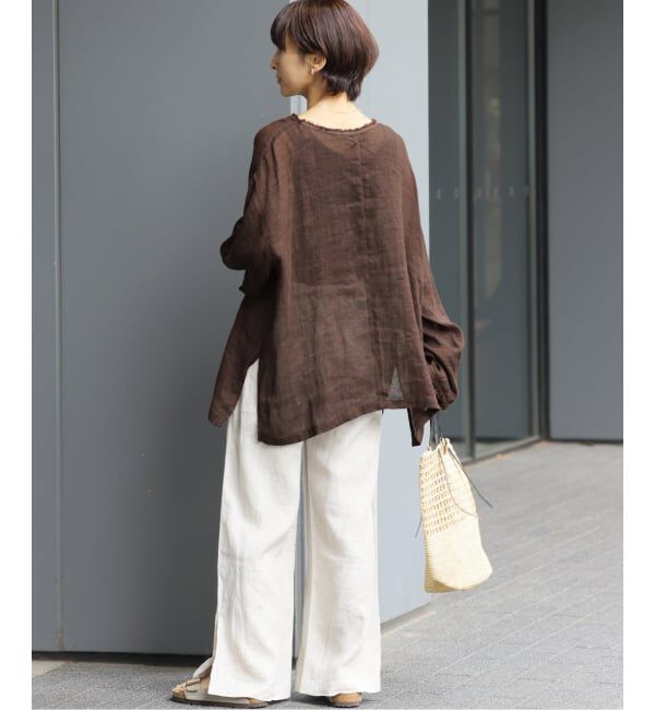 JOURNAL STANDARD relume「リネンガーゼロングスリーブビッグプルオーバー」|シャツ・ブラウス|