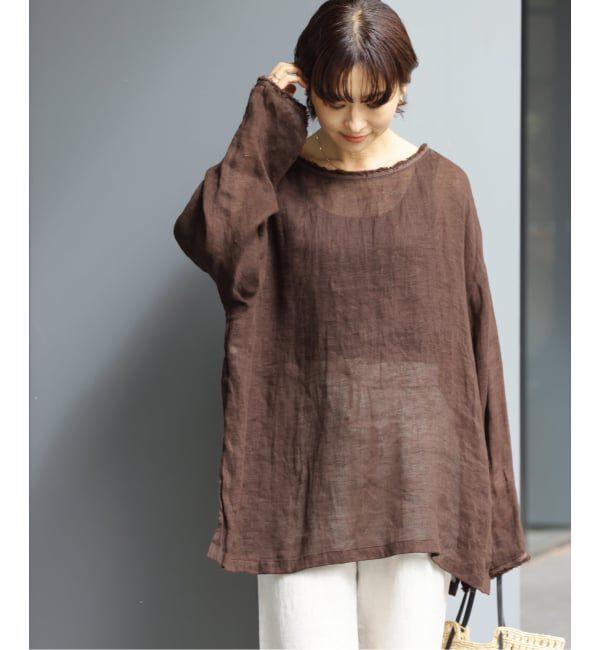 JOURNAL STANDARD relume「リネンガーゼロングスリーブビッグプルオーバー」|シャツ・ブラウス|