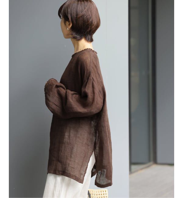 JOURNAL STANDARD relume「リネンガーゼロングスリーブビッグプルオーバー」|シャツ・ブラウス|