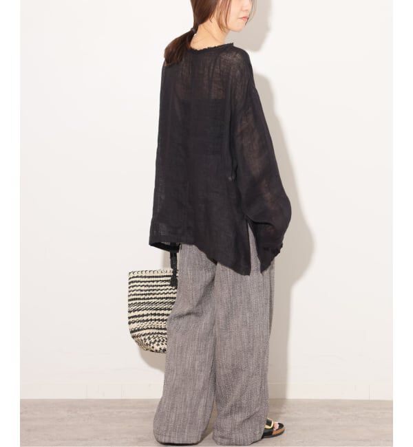 JOURNAL STANDARD relume「リネンガーゼロングスリーブビッグプルオーバー」|シャツ・ブラウス|