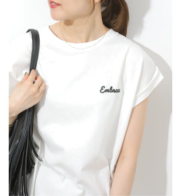 JOURNAL STANDARD relume「刺繍ロゴフレンチTEE」|Tシャツ・カットソー|ホワイト