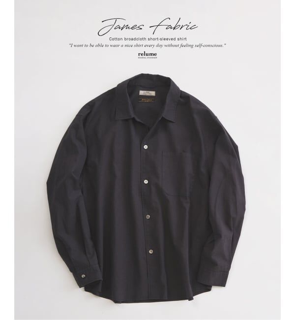 JOURNAL STANDARD relume「JAMES FABRIC コットンリネン ガーメントダイ シャツ」|シャツ・ブラウス|ブラック