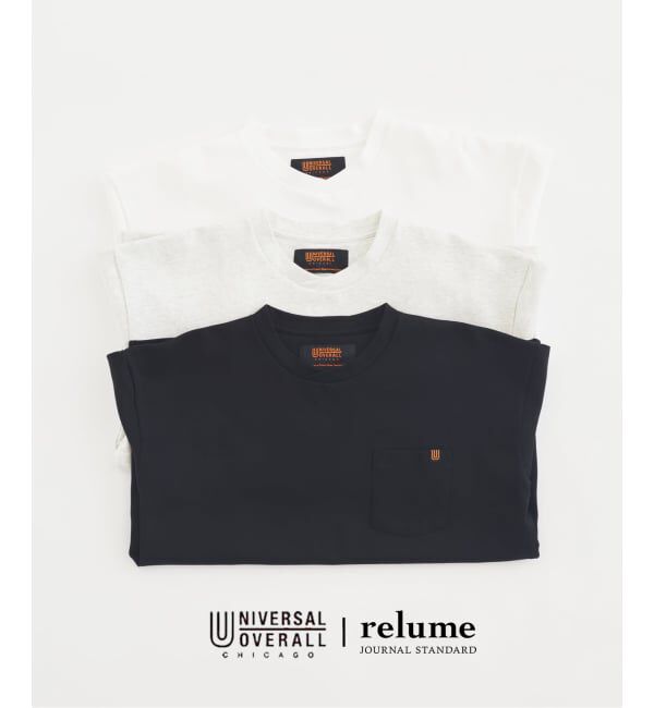 JOURNAL STANDARD relume「UNIVERSAL OVERALL 別注 ブラックラベル ポンチTシャツ」|Tシャツ・カットソー|