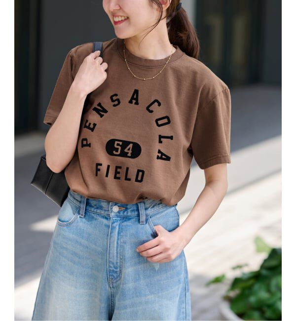 JOURNAL STANDARD relume「《追加》別注【GULFCOAST SPORTSWEAR】ロゴTシャツ」|Tシャツ・カットソー|ブラウン