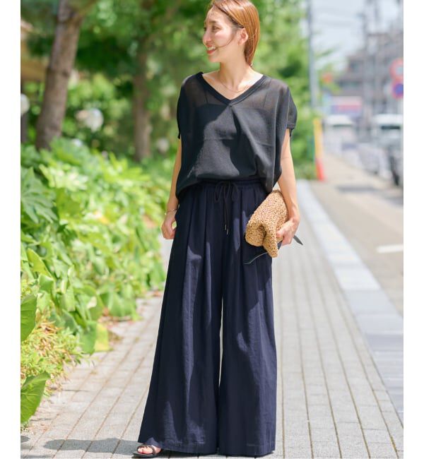 JOURNAL STANDARD relume「《追加2》リネンコットンワイドギャザーパンツ」|その他|