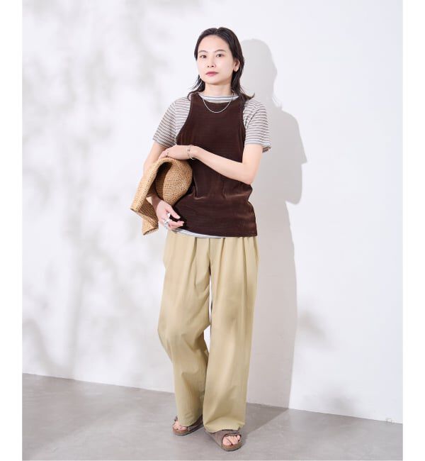 JOURNAL STANDARD「《追加4》【撥水/接触冷感/洗える/UVカット】リネンナイロンストレッチワイドパンツ」|その他|