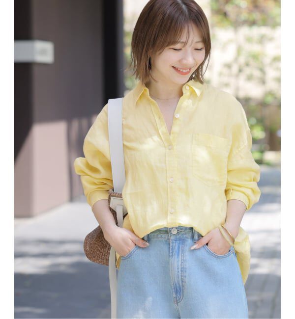 JOURNAL STANDARD relume「《追加2》カラーリネンオーバーサイズシャツ」|シャツ・ブラウス|