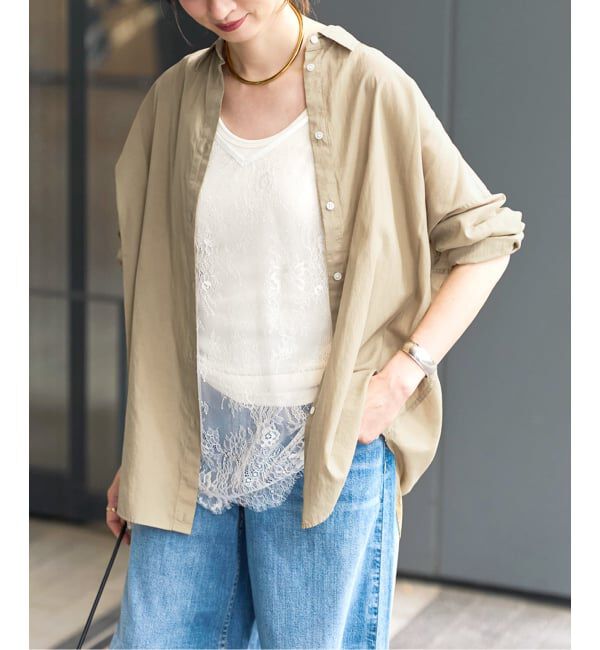 Spick and Span「《新色有り / 追加》ガーメントダイカシュクールシャツ」|シャツ・ブラウス|