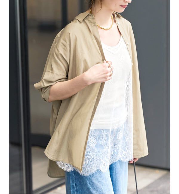 Spick and Span「《新色有り / 追加》ガーメントダイカシュクールシャツ」|シャツ・ブラウス|