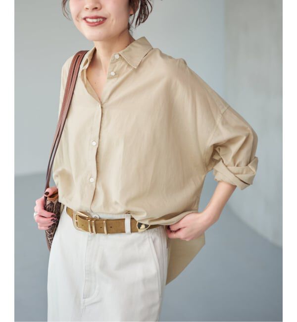 Spick and Span「《新色有り / 追加》ガーメントダイカシュクールシャツ」|シャツ・ブラウス|