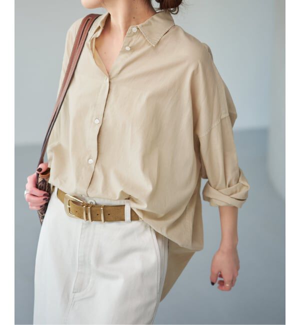 Spick and Span「《新色有り / 追加》ガーメントダイカシュクールシャツ」|シャツ・ブラウス|