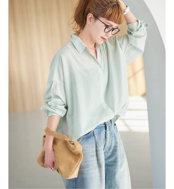 Spick and Span「《新色有り / 追加》ガーメントダイカシュクールシャツ」|シャツ・ブラウス|